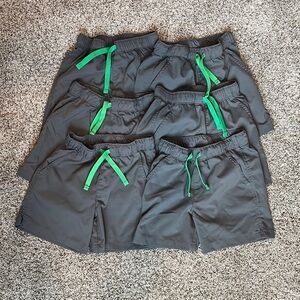 Kids gray active shorts - set of 6